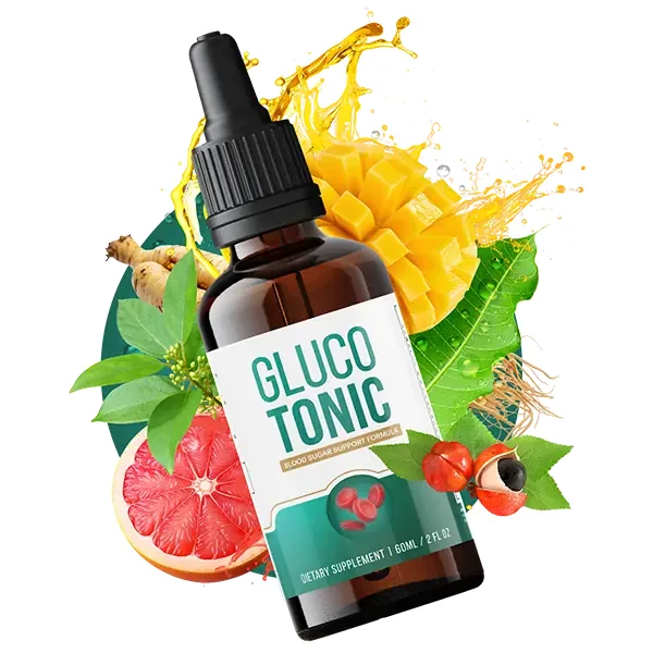 GlucoTonic official blood sugar support liquid drops bottles